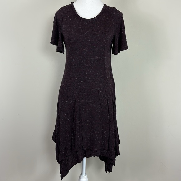 Anthropologie Dolan Left Coast Melanie‎ Knit Asymmetrical Plum Dress Sz Sml - Picture 5 of 11